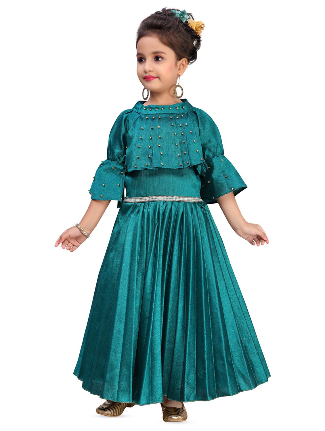 green satin party gown - 16847469 -  Zoom Image - 0