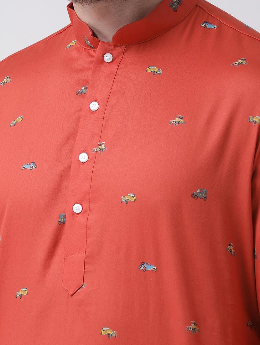 red printed kurta pyjama set - 16847914 - Standard Image - 3