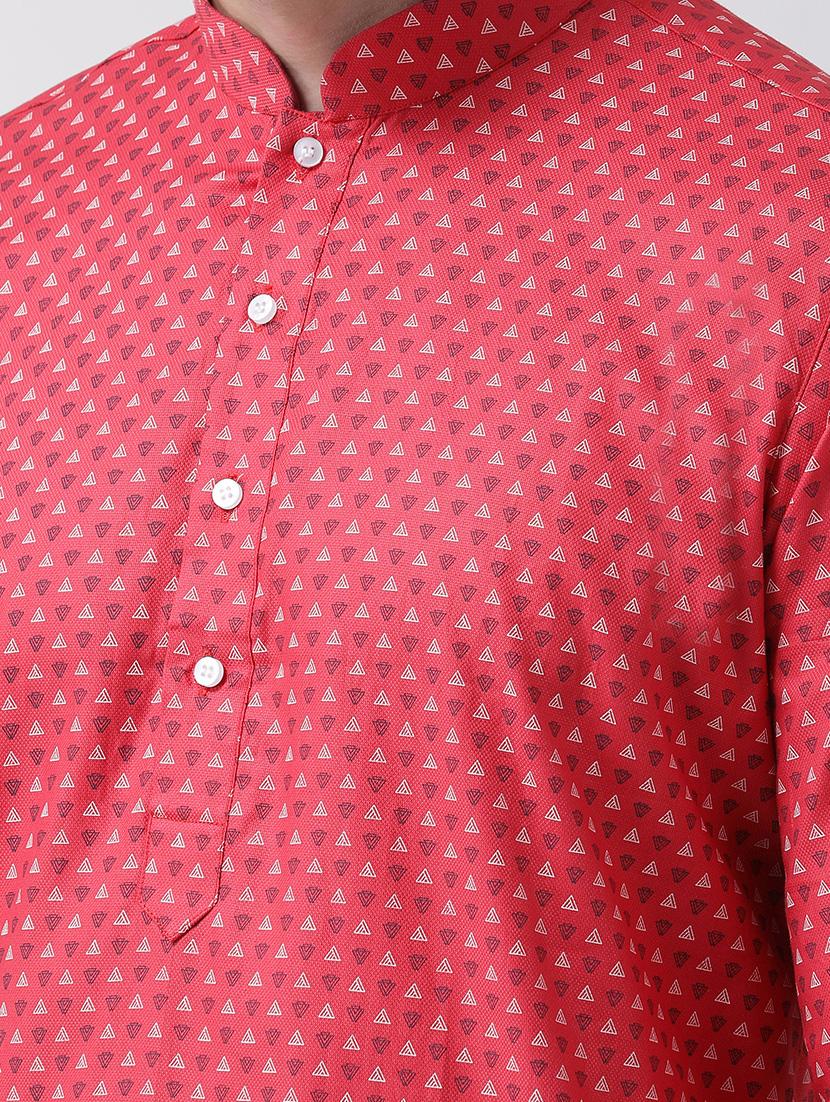 red printed kurta pyjama set - 16847915 - Standard Image - 3