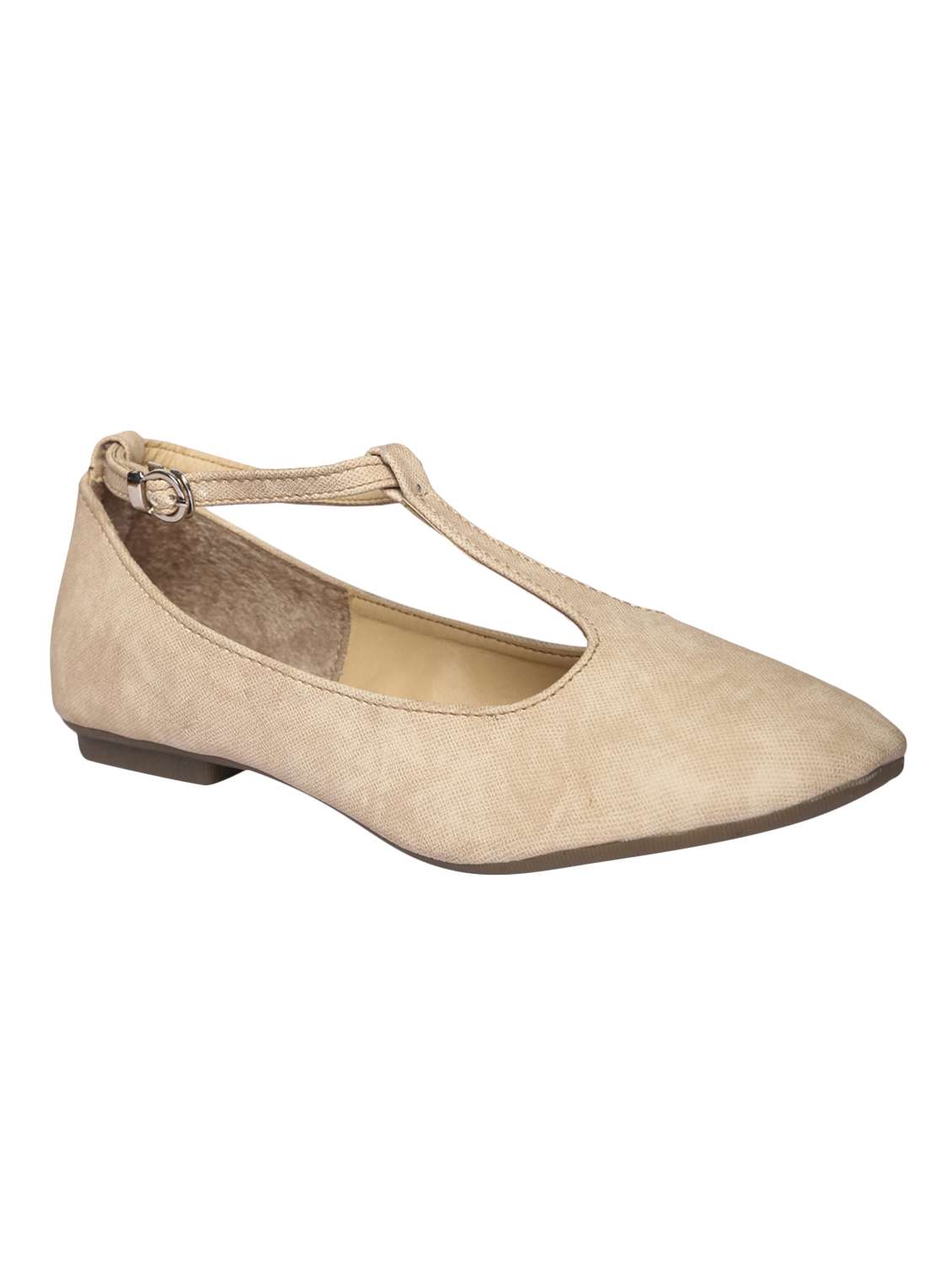 beige slip on ballerinas