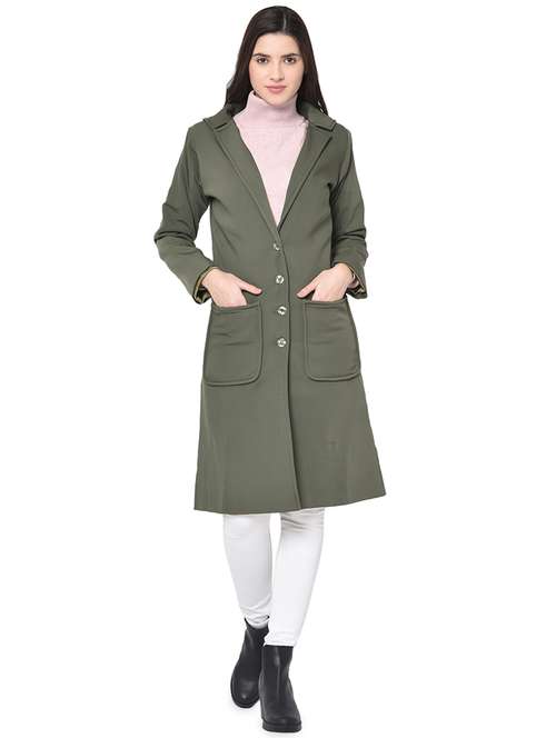 grey front pocket trench coat - 16852504 - Standard Image - 0