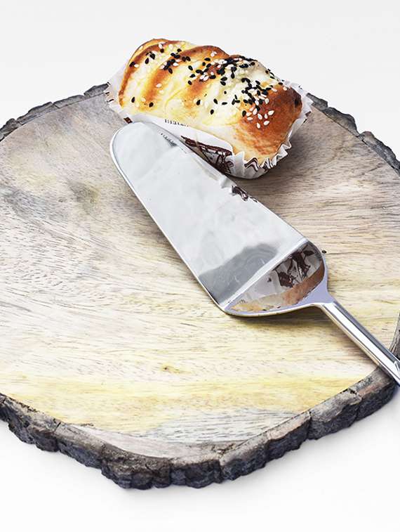  wooden round platter small