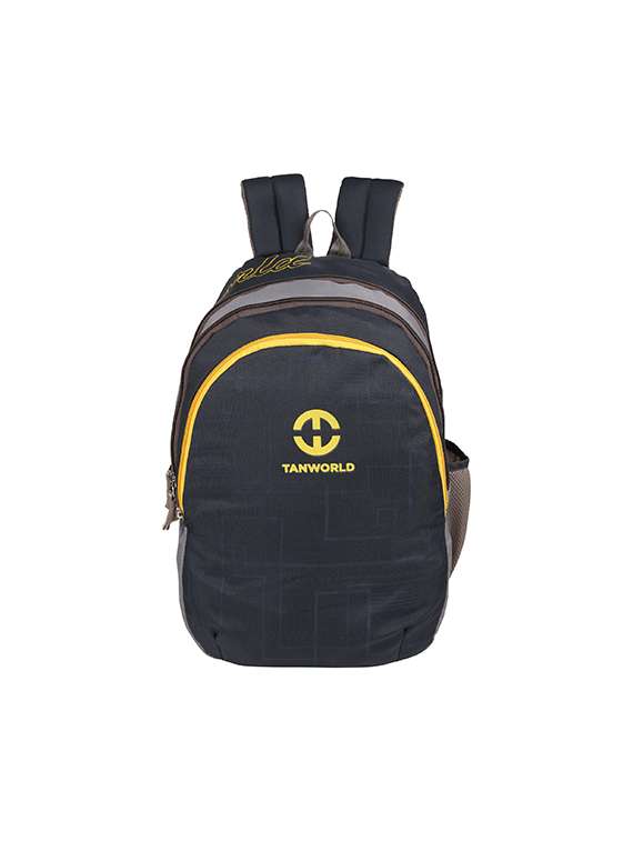 black polyester backpack