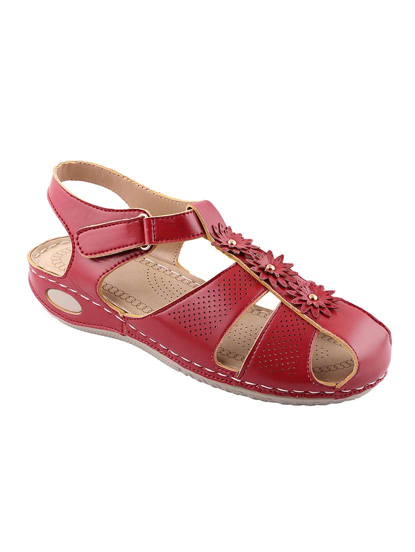 red back strap sandals - 16857975 -  Zoom Image - 0