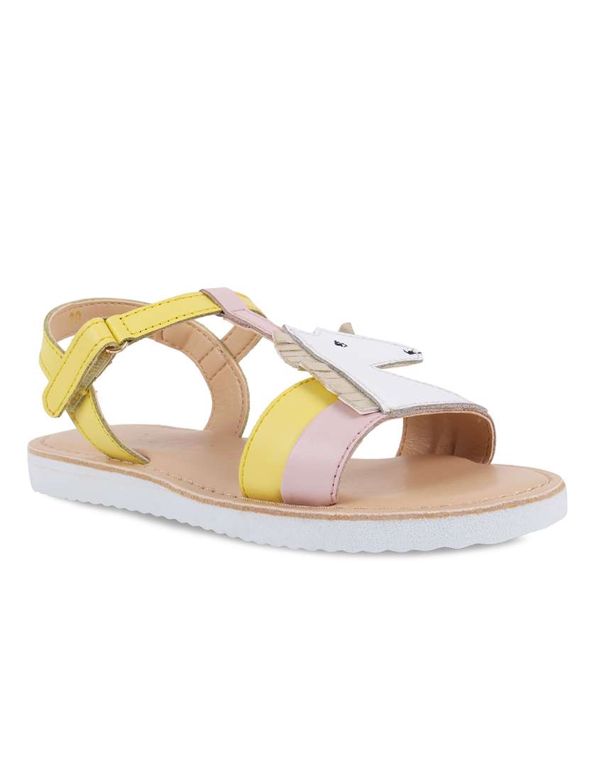 yellow leather sandal