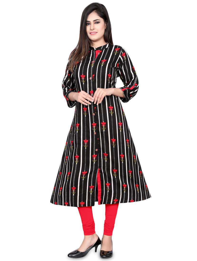 striped a-line kurta