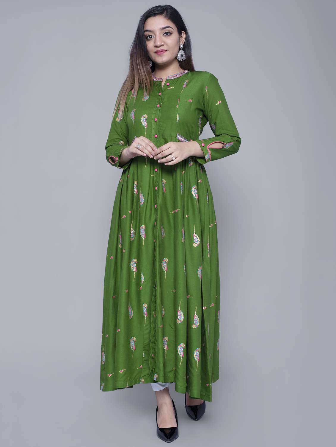 conversational flared kurta