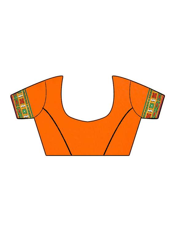 women's self design green colored saree with blouse - 16859712 -  Standard Image - 3