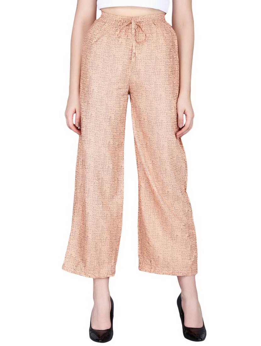 printed straight palazzo - 16860310 - Zoom Image - 0