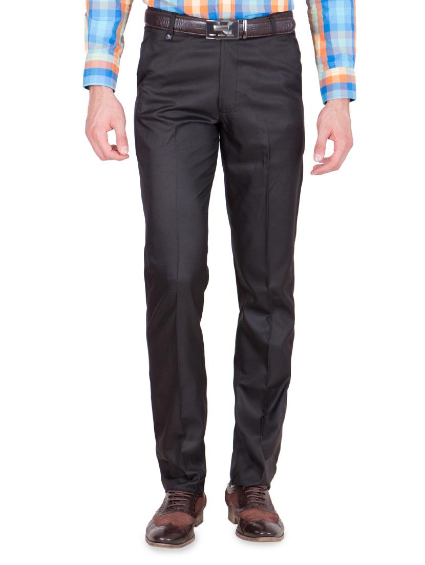 black solid flat front formal trouser - 16860357 -  Zoom Image - 0