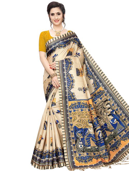 floral printed saree with blouse - 16860491 -  Standard Image - 0