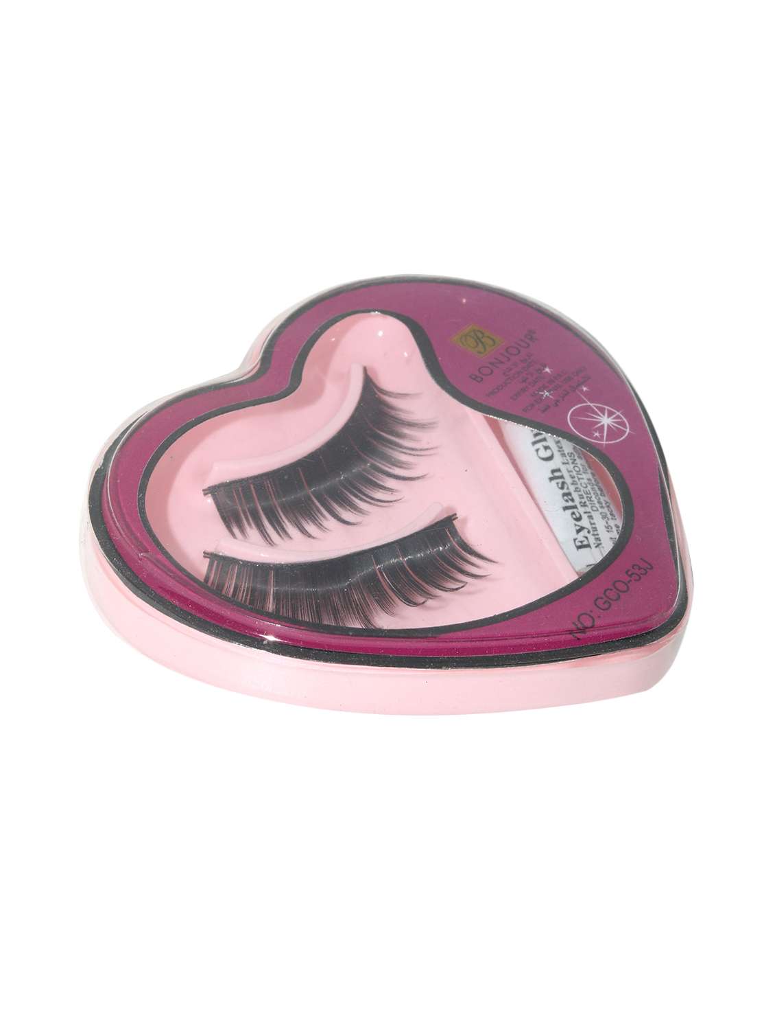 Bonjour Natural Hair 3d Eyelashes With Glue (1 Pair Of Eyelashes + 1 Glue)