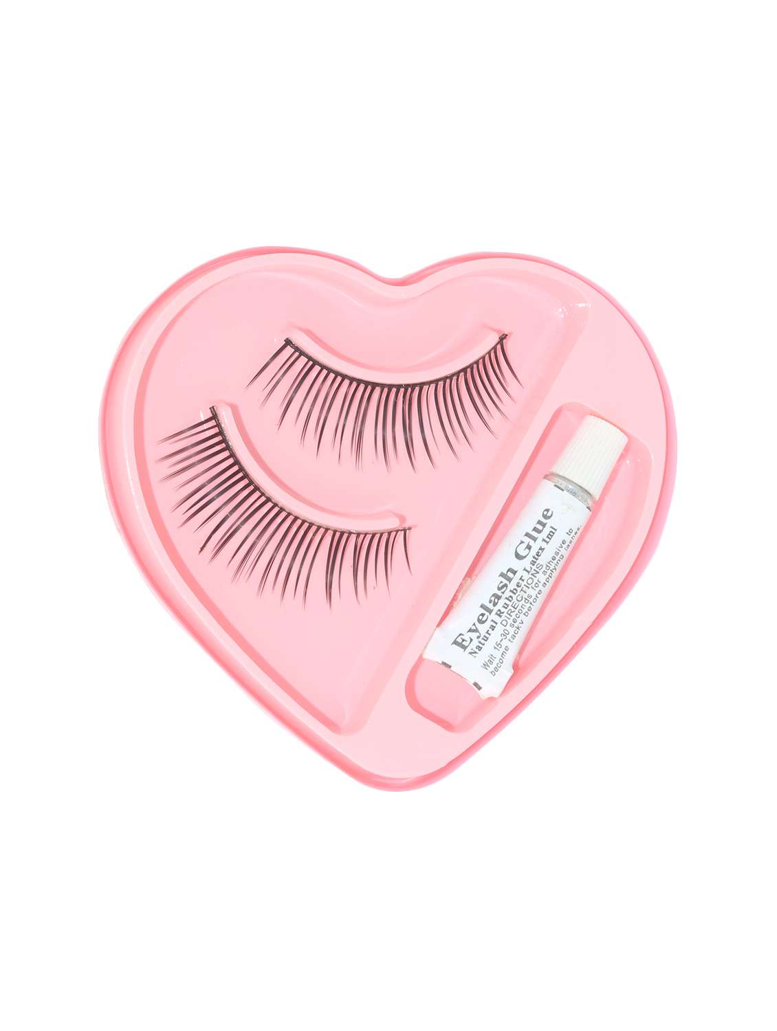 Bonjour Natural Hair 3d Eyelashes With Glue (1 Pair Of Eyelashes + 1 Glue)