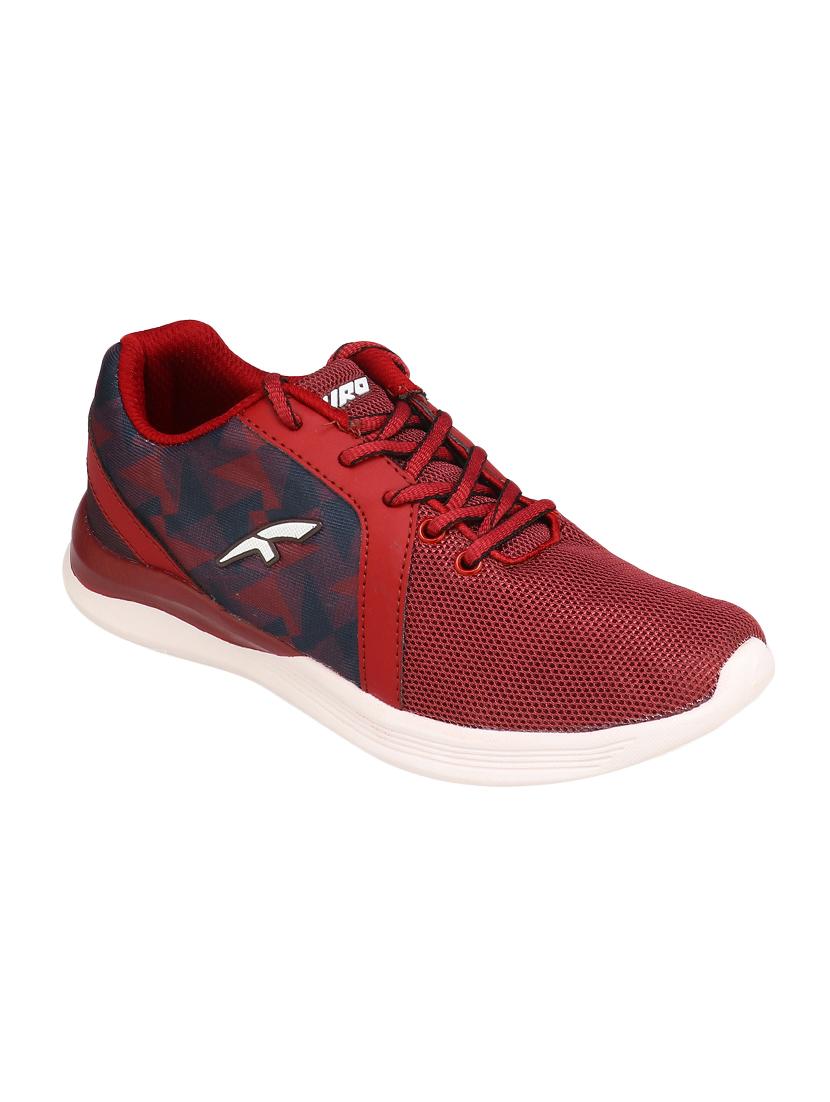red lace-up sports shoes - 16864342 -  Zoom Image - 0