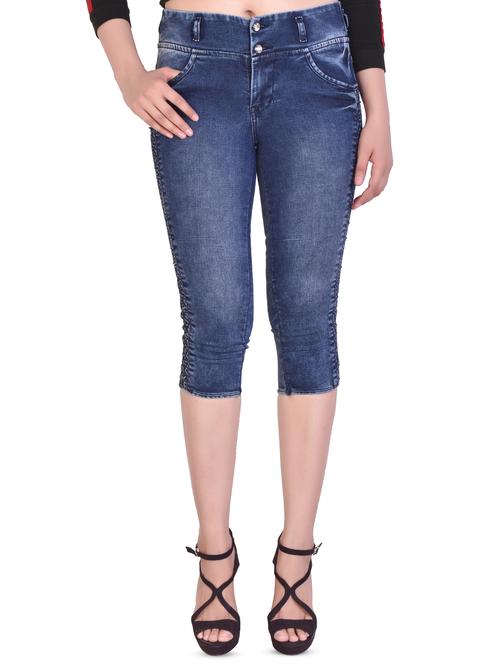 high rise denim capri - 16864343 -  Standard Image - 0