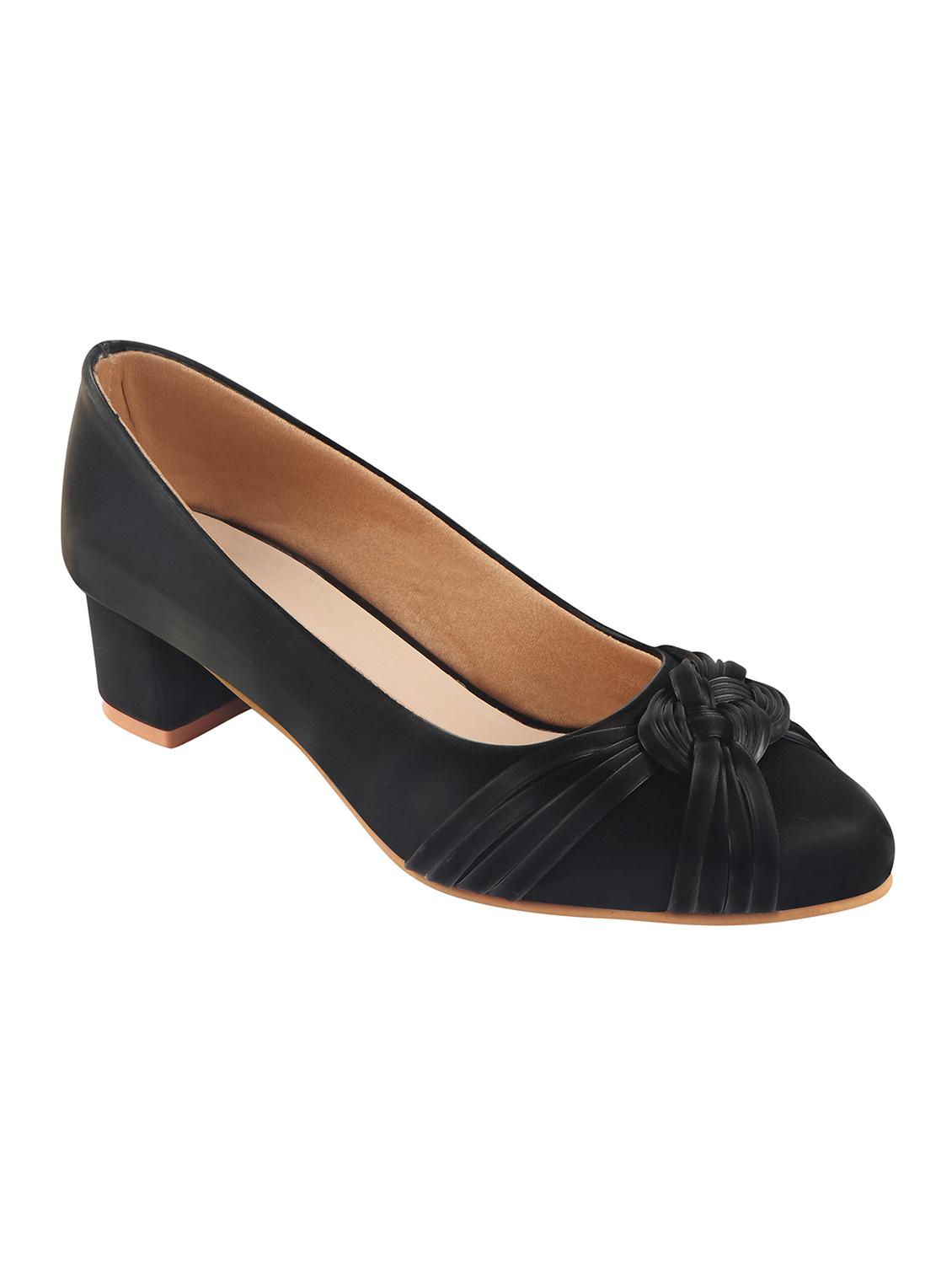 black leatherette slip on pumps - 16864536 -  Zoom Image - 0