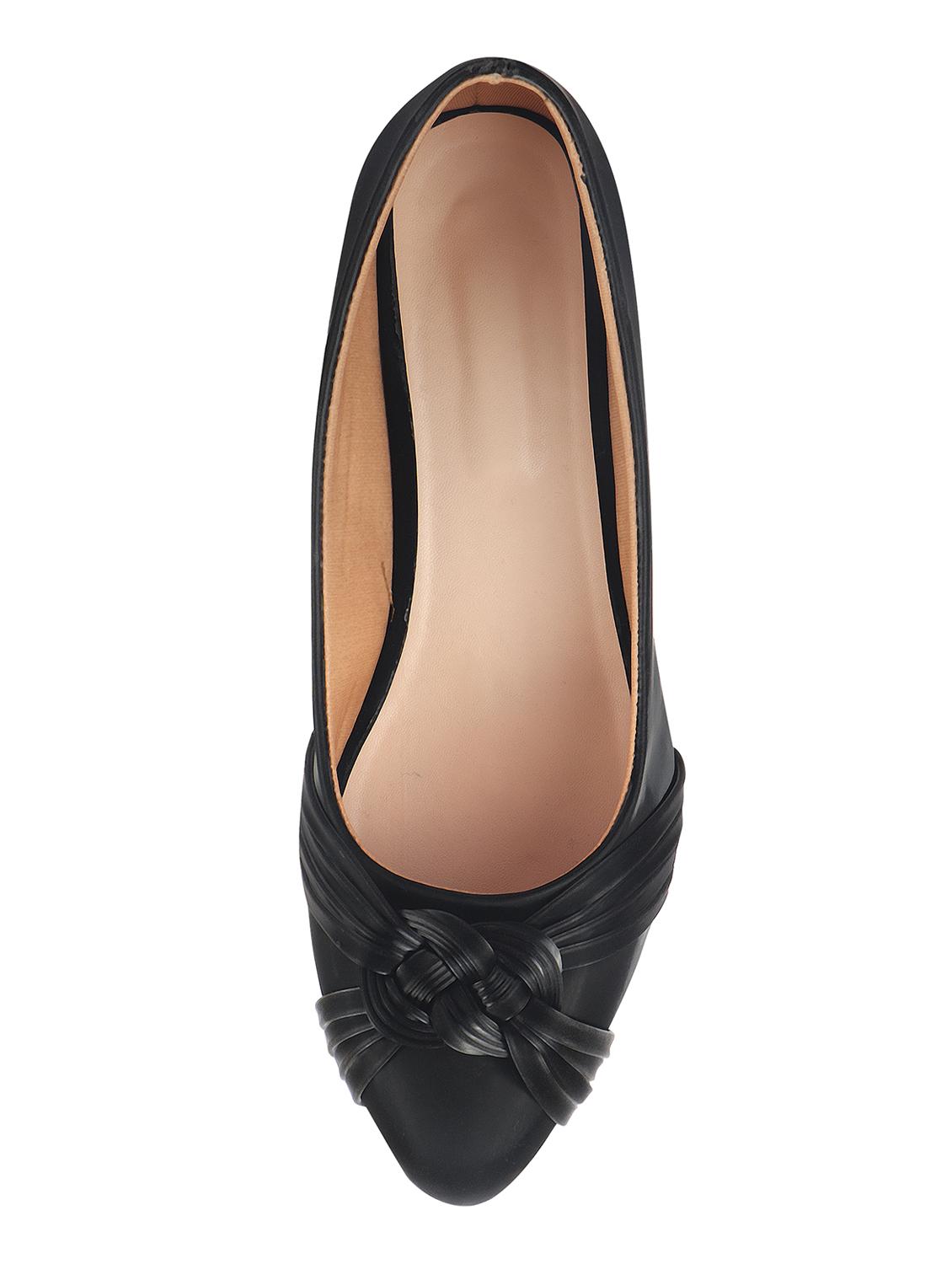 black leatherette slip on pumps - 16864536 - Standard Image - 3