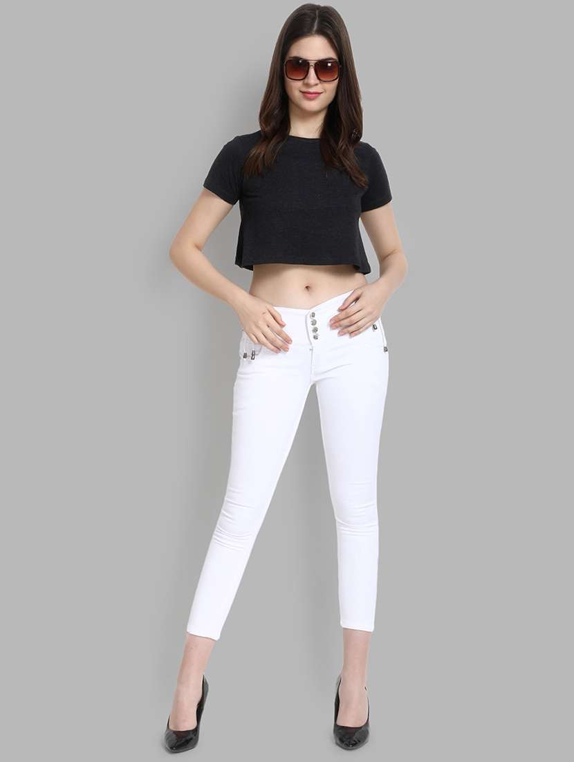 high rise ankle length jeans  - 16868003 -  Standard Image - 3