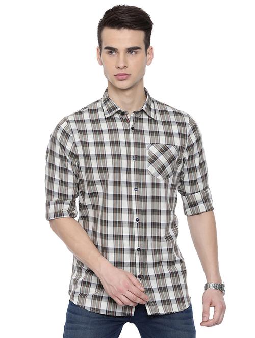 grey checkered casual shirt - 16868791 -  Standard Image - 0