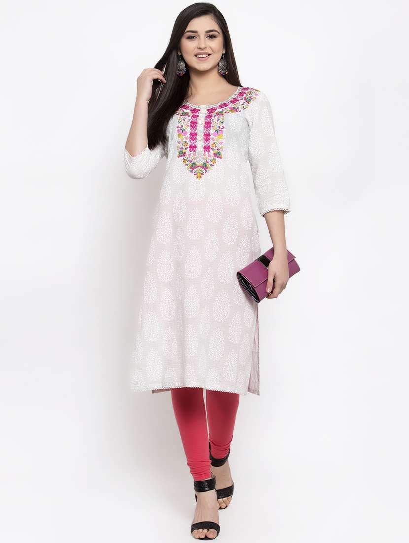 blush pink solid churidar leggings - 16869409 -  Standard Image - 3