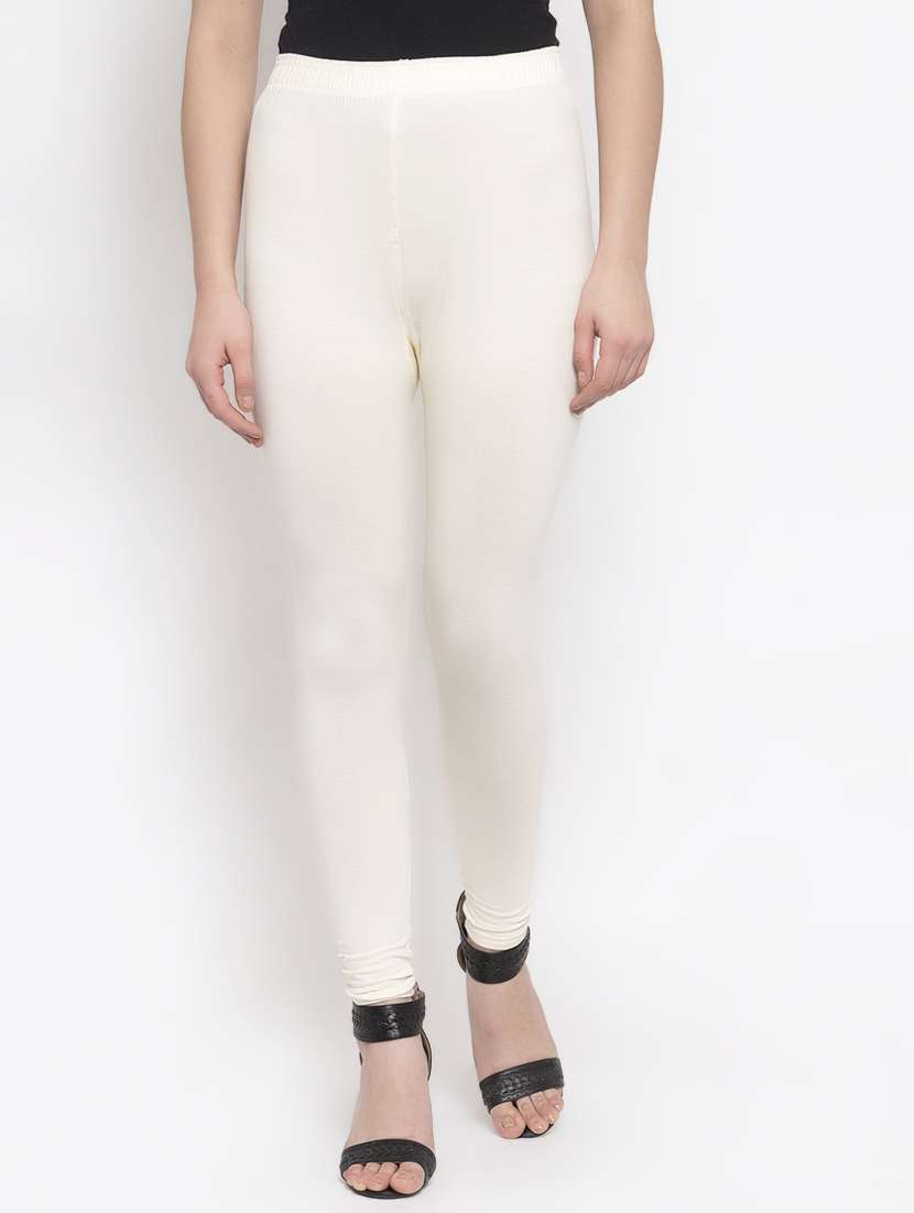 white solid churidar