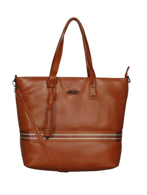 tan leatherette (pu) handbag - 16870235 -  Standard Image - 0