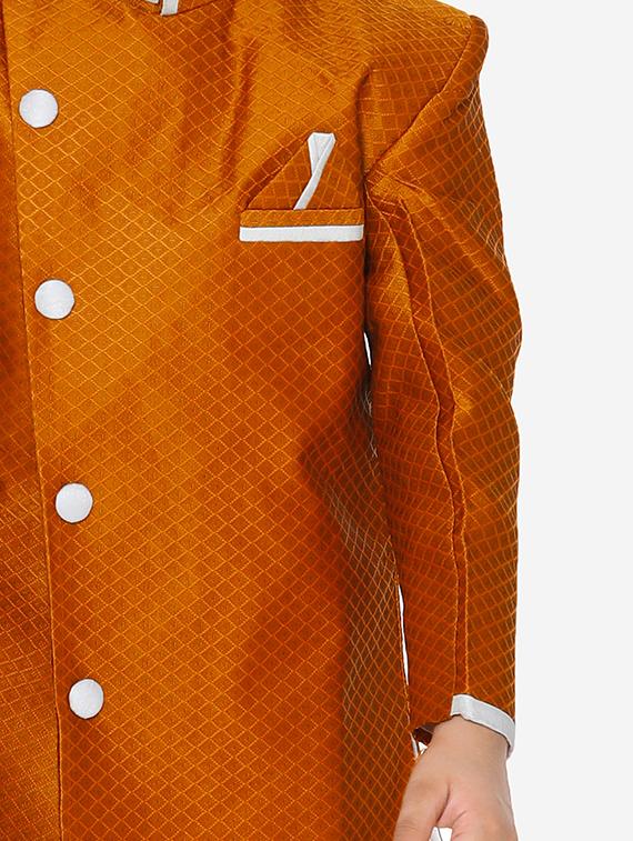 orange silk kurta sets - 16871524 - Standard Image - 3