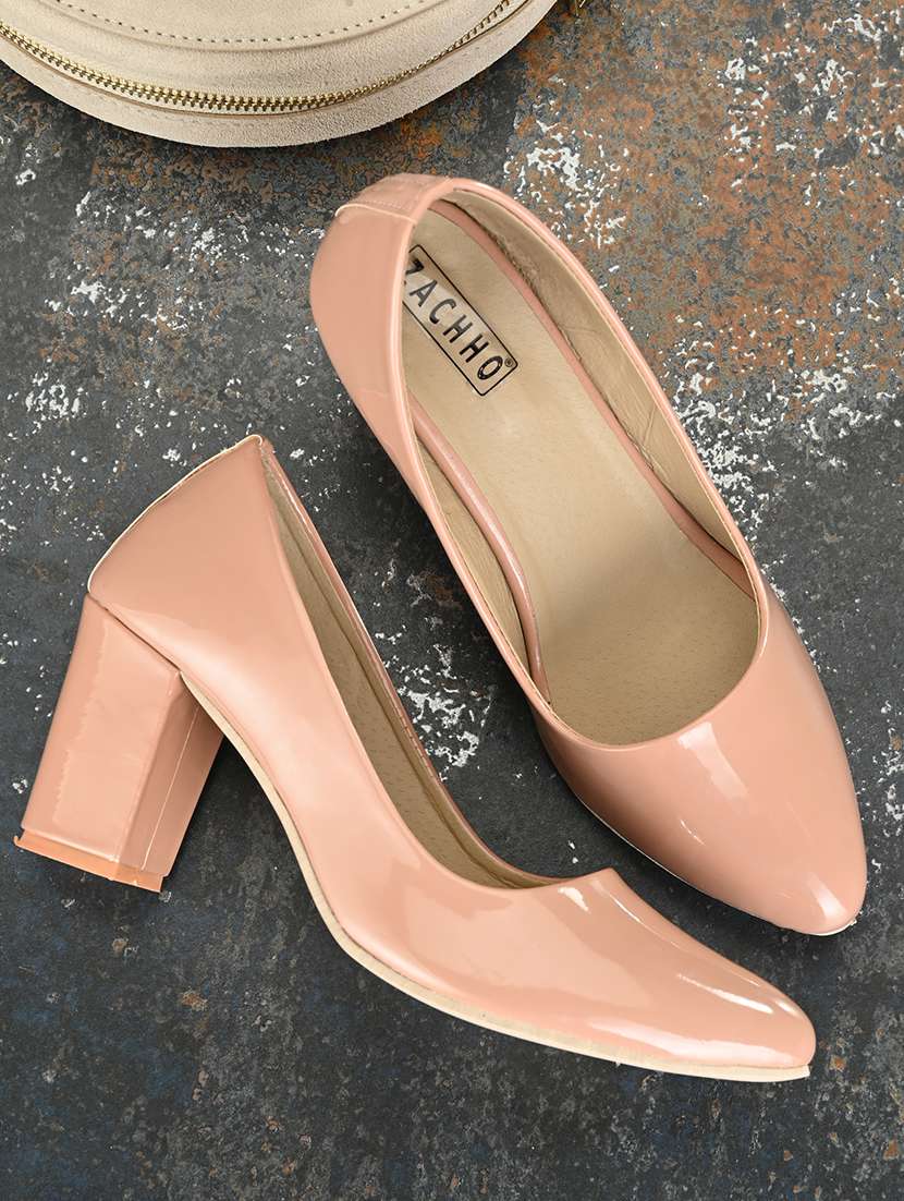 beige sheet slip on pumps