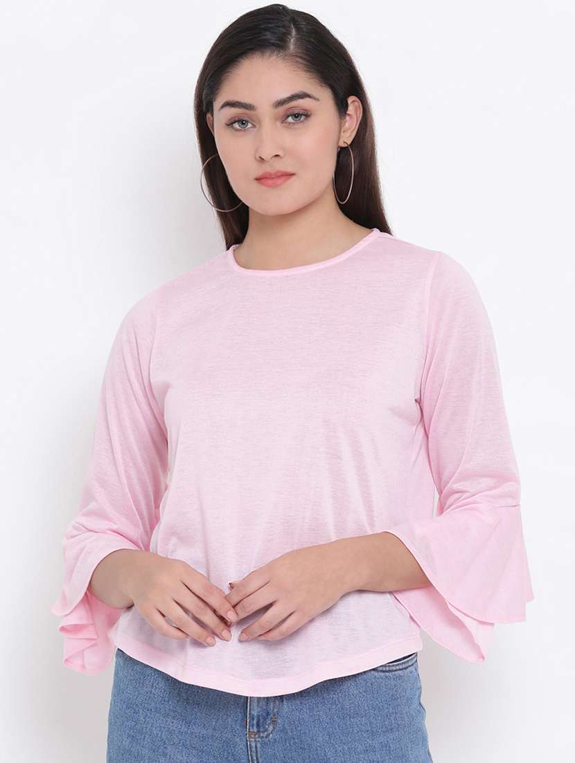 bell sleeves high-low  top