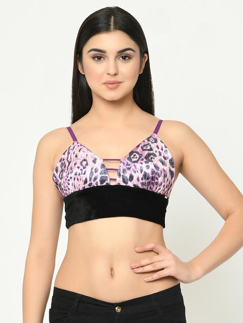 animal print bralette bra - 16873670 - Standard Image - 0
