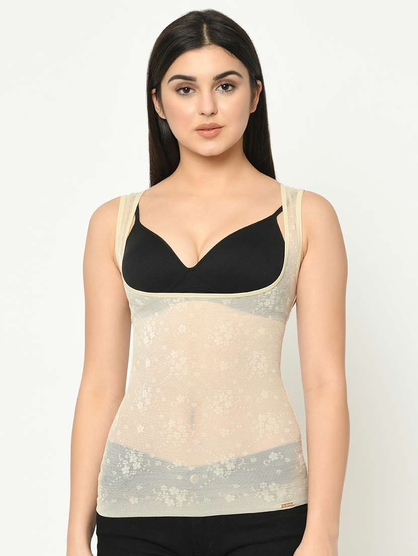 beige nylon shaper camisoles shapewear - 16873695 - Zoom Image - 0