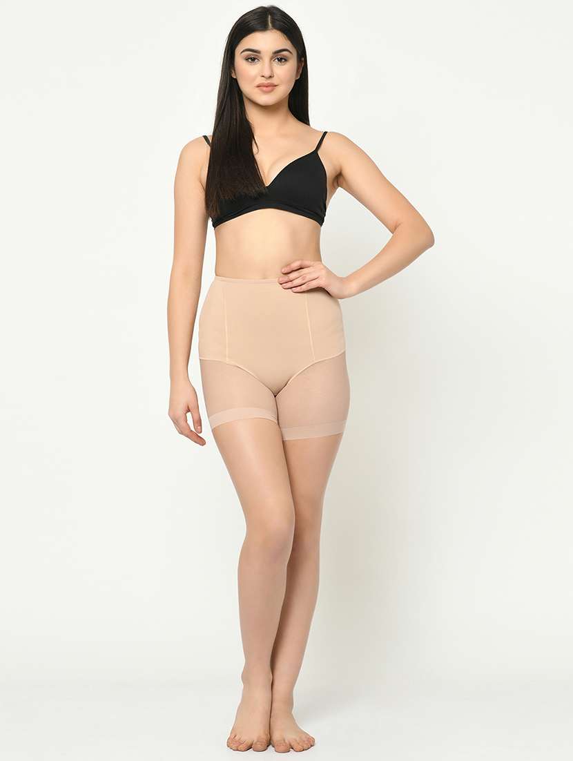 beige poly spandex shaper thighs shapewear - 16873701 - Standard Image - 3