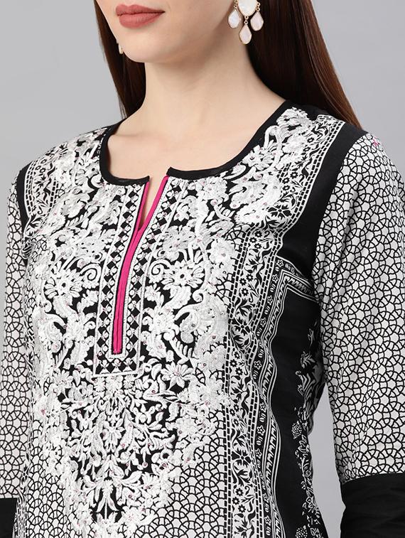women's straight kurta - 16876598 - Standard Image - 3