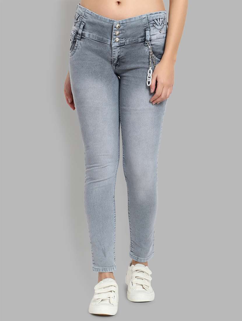 mid rise stone washed jeans - 16878851 - Zoom Image - 0