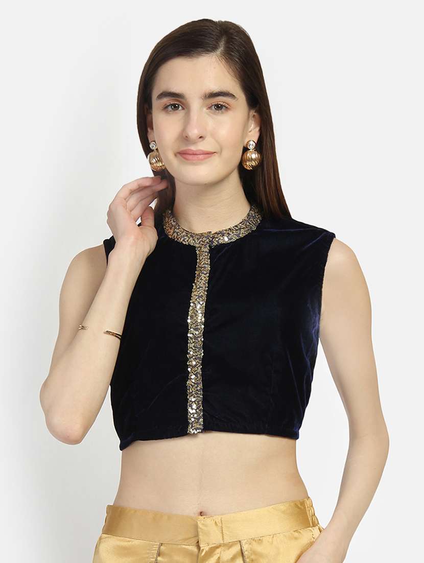 solid sequined blouse 