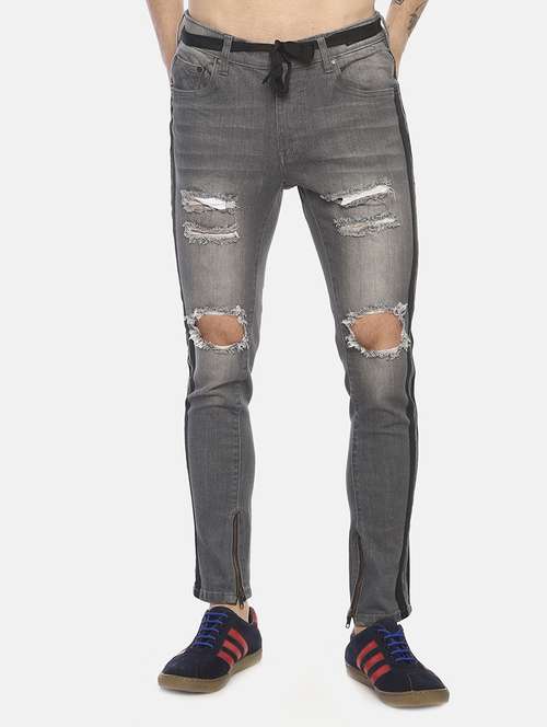 grey slashed knee jeans - 16879884 -  Standard Image - 0