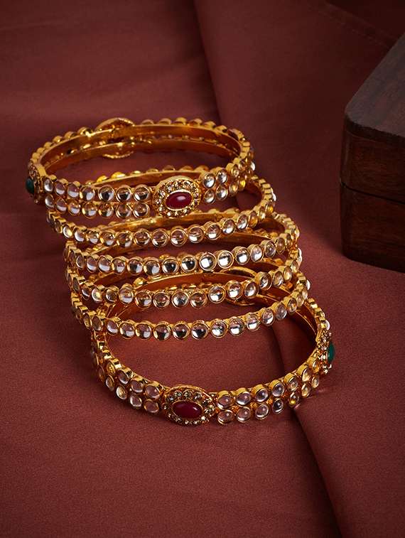 red gold  tone metal bangle