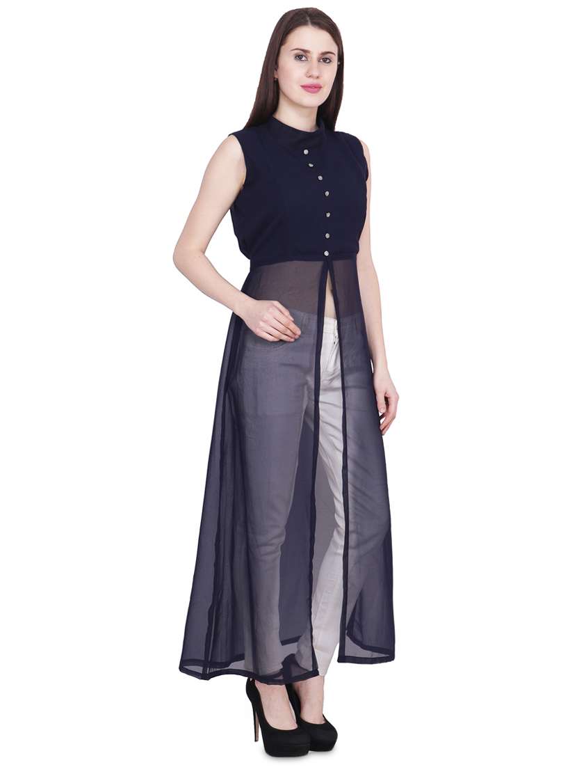 front slit maxi tunic