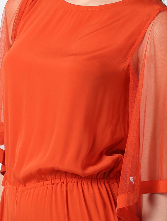 sheer bell sleeves full leg jumpsuit - 16882565 - Standard Image - 3