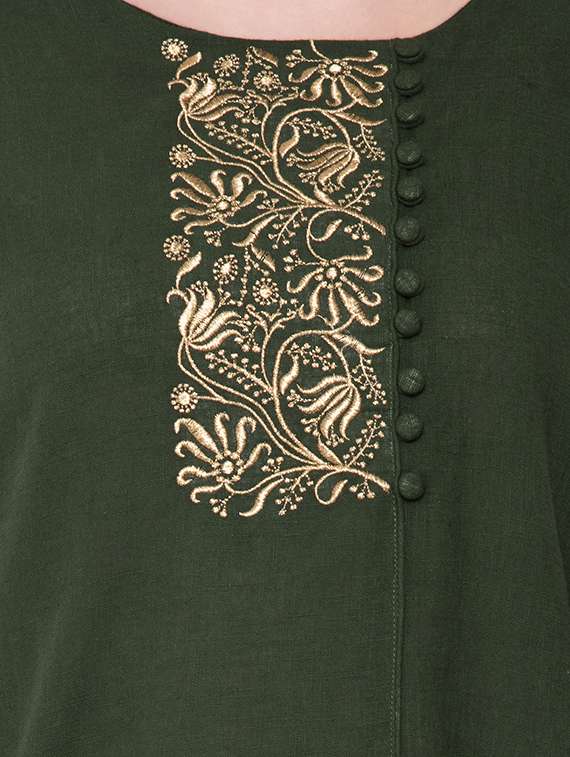 solid straight kurta - 16884064 - Standard Image - 3