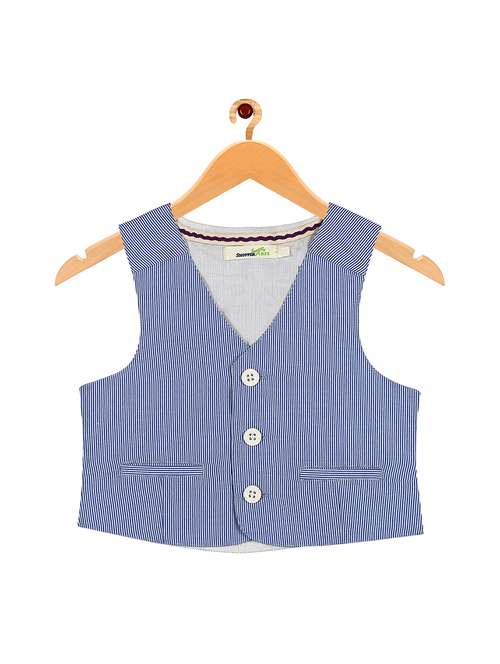 light blue cotton waistcoats - 16888585 -  Standard Image - 0