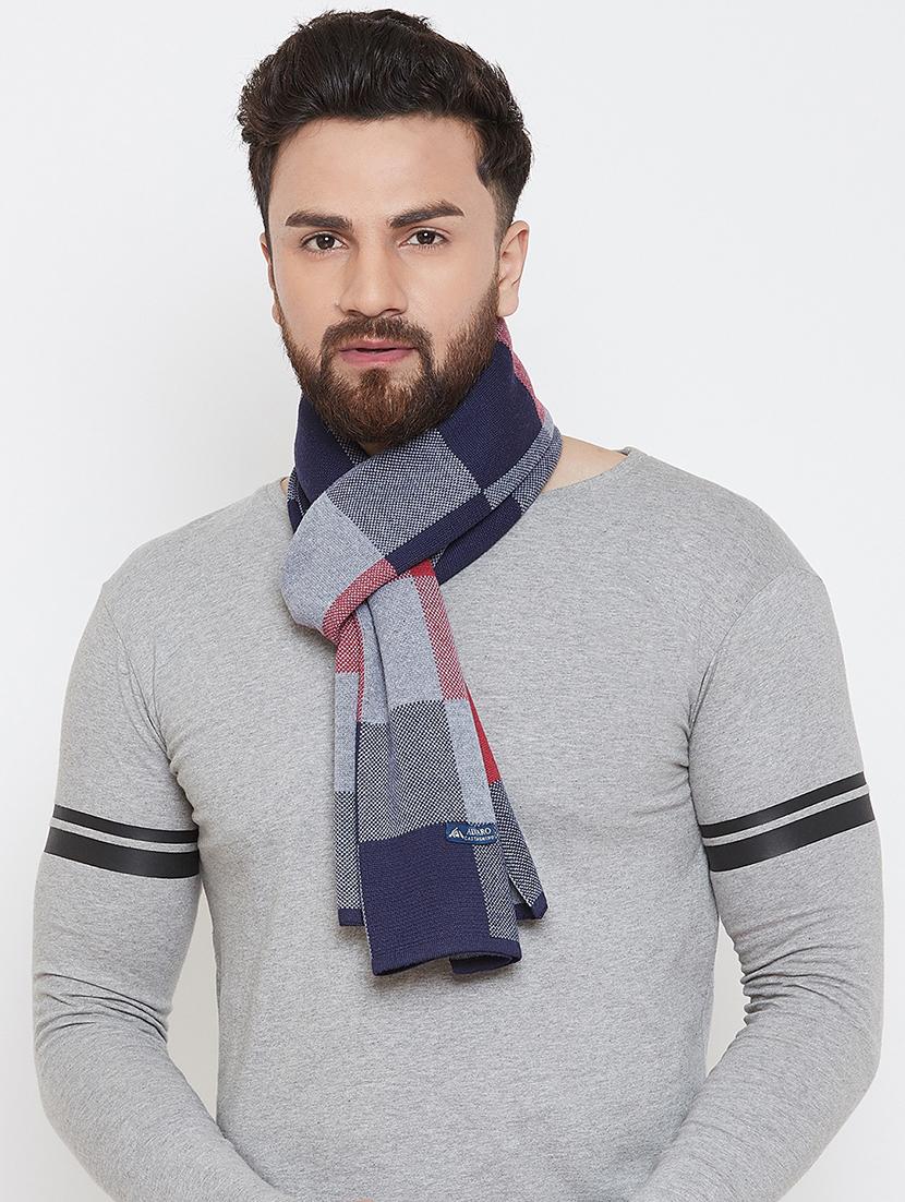 grey checkered muffler - 16890912 -  Zoom Image - 0