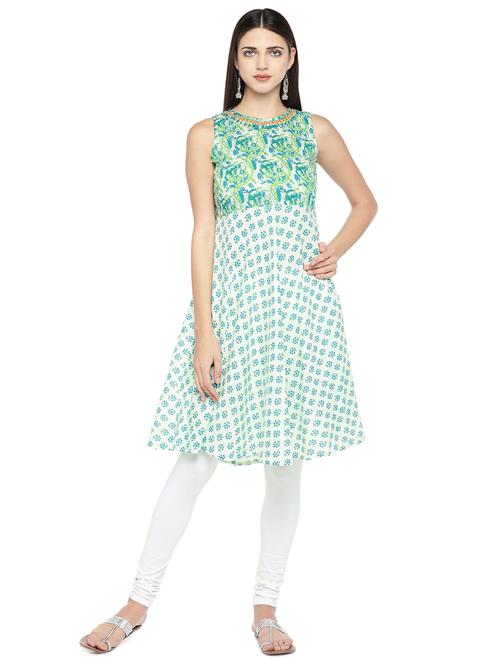 floral flared kurta - 16891249 - Standard Image - 0