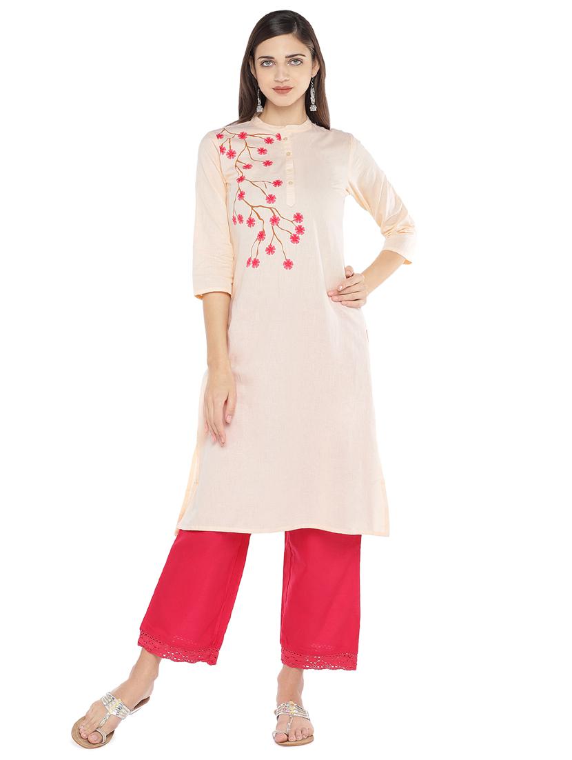 floral print a-line kurta - 16891261 - Zoom Image - 0