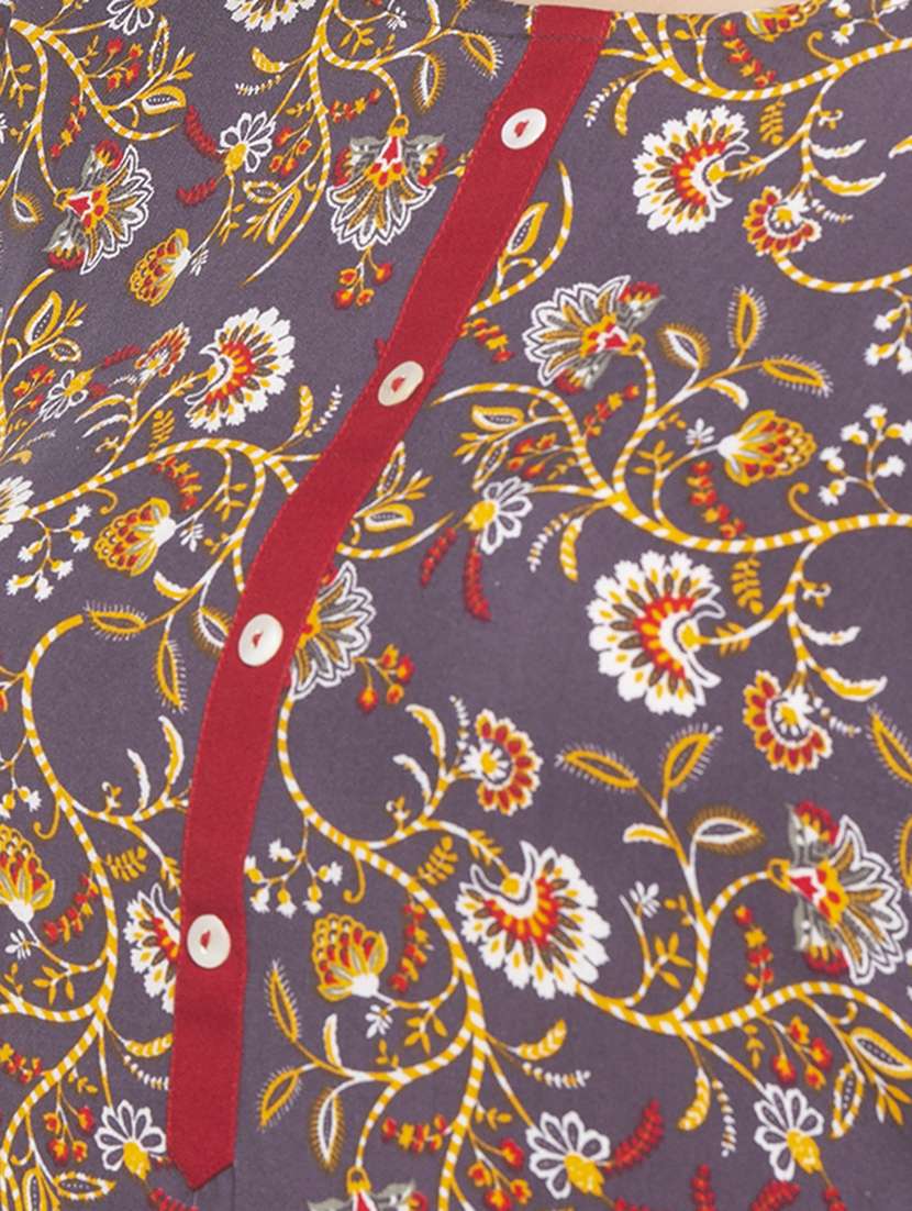floral straight kurta - 16891282 -  Standard Image - 3