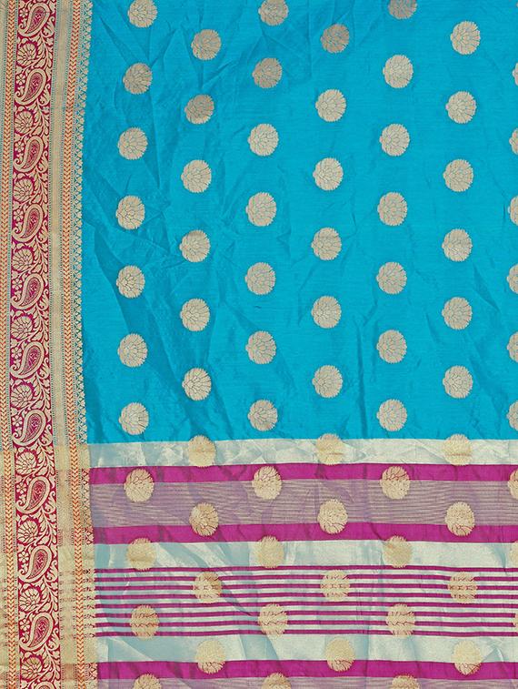 self design banarasi saree with blouse - 16893325 - Standard Image - 3