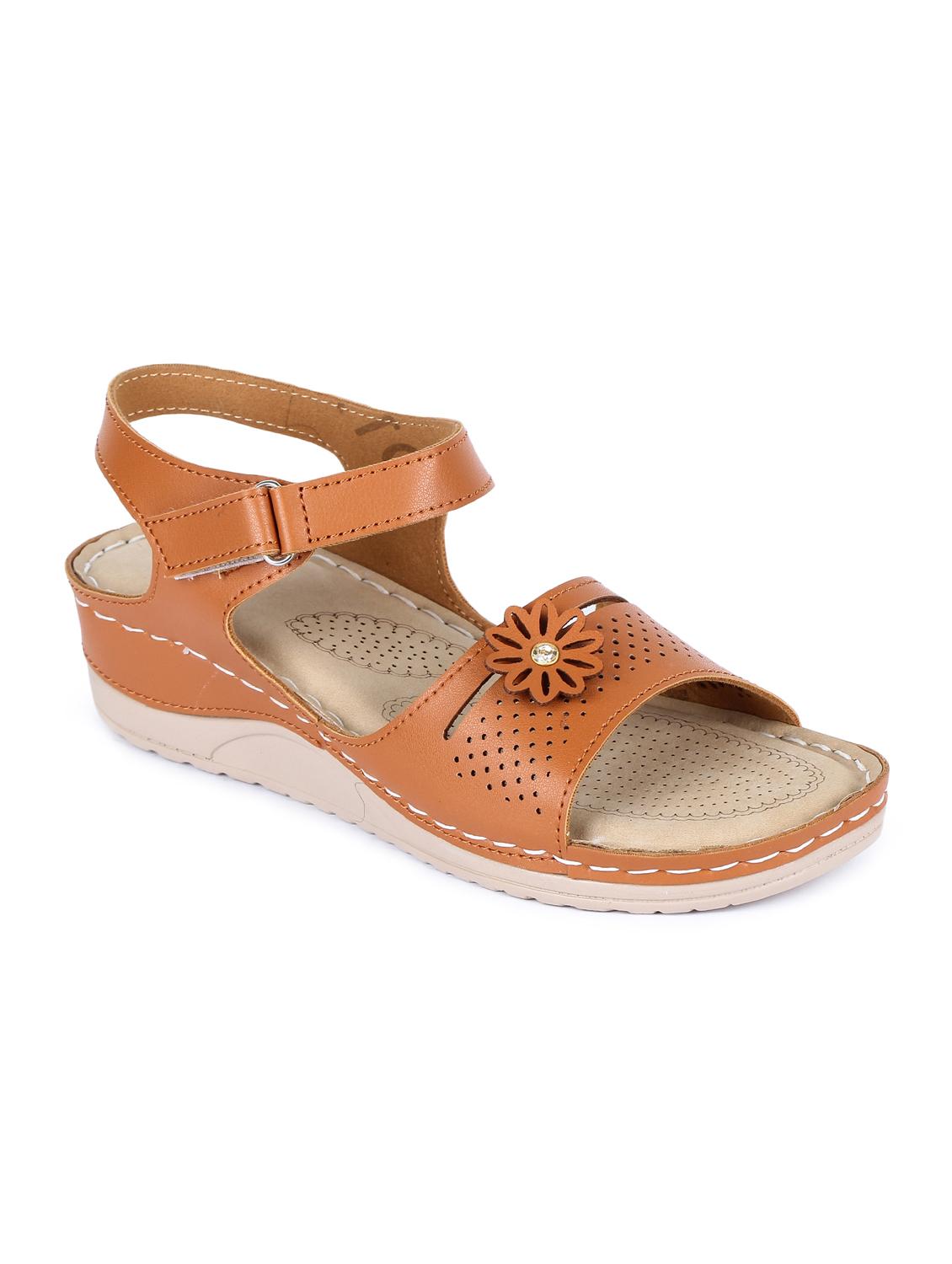 tan back strap wedges - 16893698 -  Zoom Image - 0