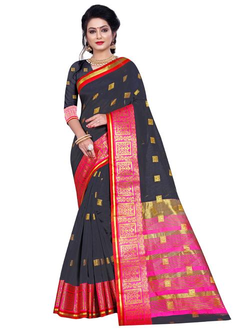 geometrical woven saree with blouse - 16893713 -  Standard Image - 0