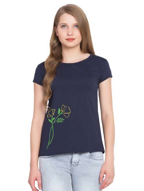 round neck printed tee - 16894022 - Standard Image - 0