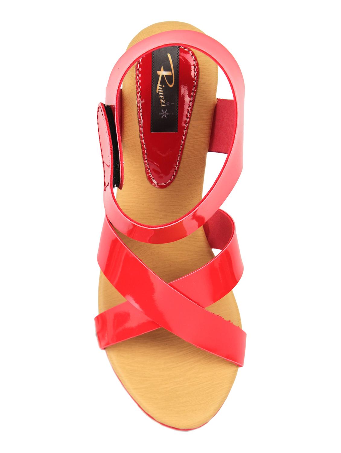 red platforms wedges - 16894209 - Standard Image - 3